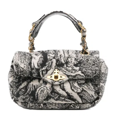 Vivienne Westwood Flap Shoulder Bag In Black