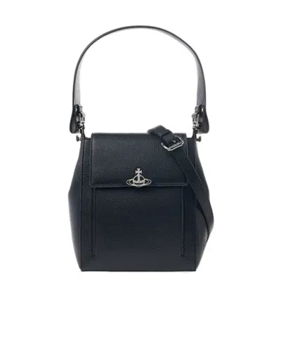 Vivienne Westwood Flap Shoulder Bag In Black