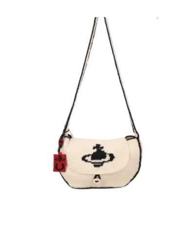 Vivienne Westwood Flap Shoulder Bag In White