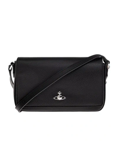 Vivienne Westwood Flap Shoulder Bag In Black