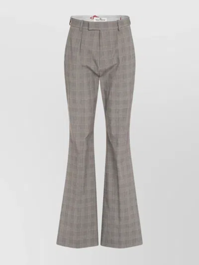 VIVIENNE WESTWOOD FLARED LEGS PRINCE-OF-WALES CHECKED TROUSERS