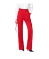 Vivienne Westwood Flared Wool Pants High Waist In Red