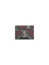 Vivienne Westwood Compact Checkered Wallets Plaid Pattern