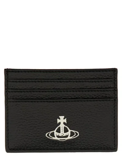 Vivienne Westwood Flat Card Holder In Black