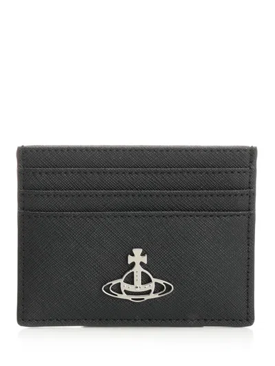 Vivienne Westwood Flat Card Holder In Black