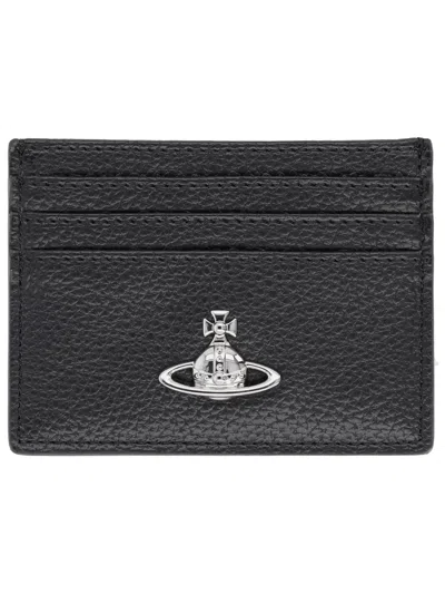 Vivienne Westwood "flat" Card Holder In Black