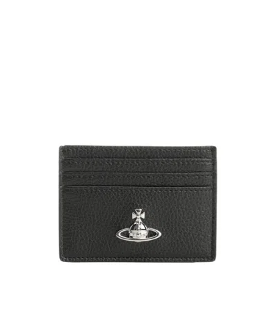 Vivienne Westwood Flat Card Holder In Black