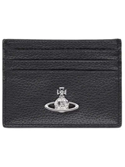 Vivienne Westwood Flat Card Holder In Black