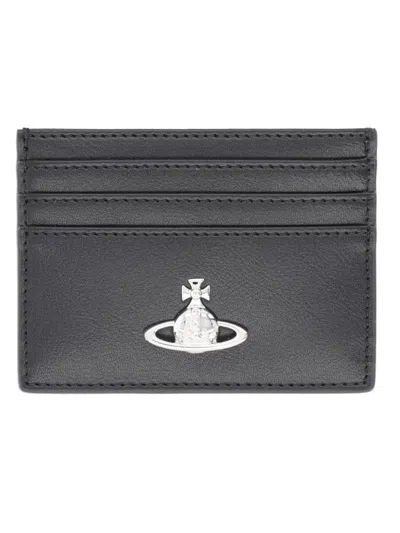 Vivienne Westwood Flat Card Holder In Black