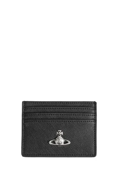 Vivienne Westwood Flat Card Holder In Black