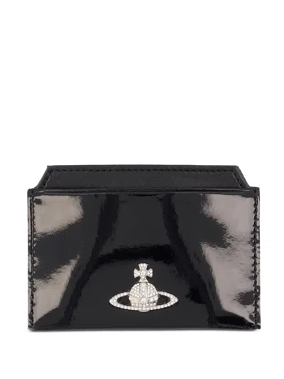 Vivienne Westwood Flat Card Holder In Black