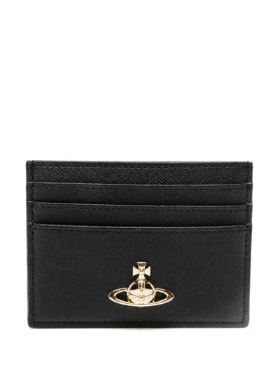 Vivienne Westwood Flat Card Holder In Black