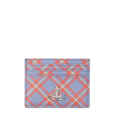Vivienne Westwood Flat Card Holder In Blue