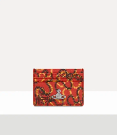 Vivienne Westwood Flat Card Holder Buccia D'arancia Poppy-red-wiggle One Size Women