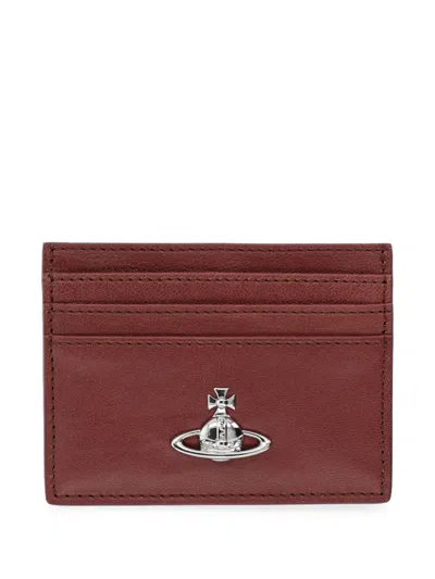 Vivienne Westwood Flat Card Holder In Burgundy
