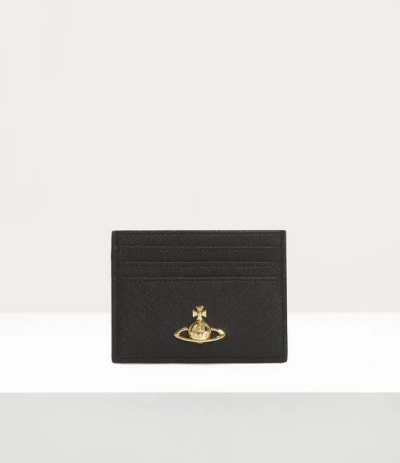 Vivienne Westwood Flat Card Holder Faux Leather Black One Size Women