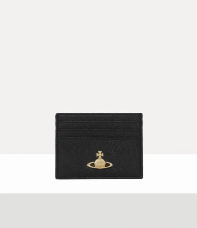 Vivienne Westwood Flat Card Holder Faux Leather Black3d-orb One Size Women