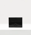 Vivienne Westwood Flat Card Holder Leather Black-enamel-orb One Size Women In Black-enamel-orb
