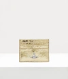 Vivienne Westwood Flat Card Holder Metallic Crinkle Gold One Size Women In Gold