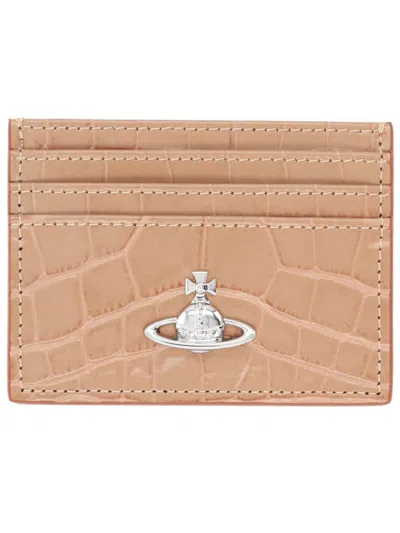 Vivienne Westwood Flat Card Holder In Pink