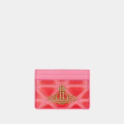 Vivienne Westwood Flat Card Holder In Pink