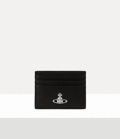 Vivienne Westwood Flat Card Holder Pu Smooth Black One Size Women