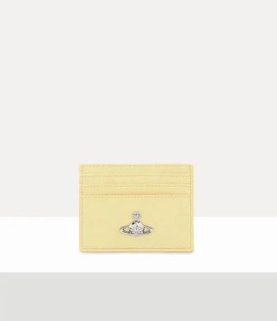 Vivienne Westwood Flat Card Holder Pu Smooth Pastel-yellow One Size Women