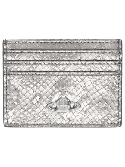 Vivienne Westwood "flat" Card Holder In Silver