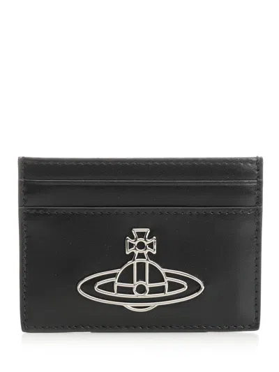 Vivienne Westwood Flat Card Holder Small Leather Goods Black