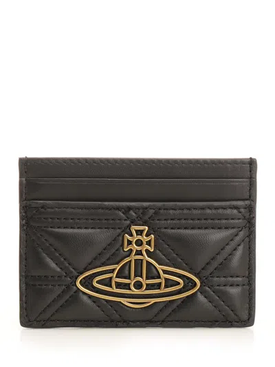 Vivienne Westwood Flat Card Holder Small Leather Goods Black