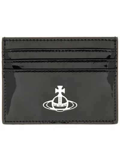 Vivienne Westwood Flat Card Holder Unisex In Black