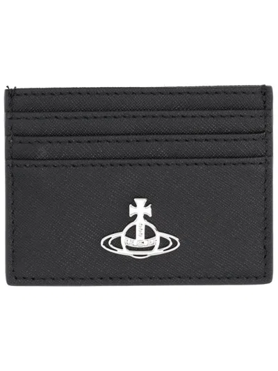 Vivienne Westwood "flat" Card Holder Unisex In Black