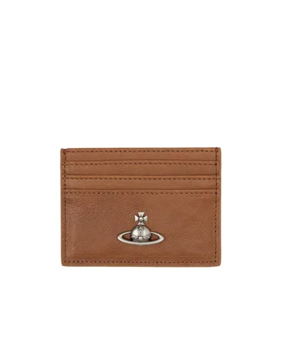 Vivienne Westwood Flat Card Pack In Brown