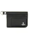 Vivienne Westwood Black Flat Card Holder In Black