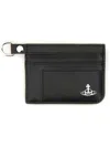 Vivienne Westwood Black Flat Card Holder In Black