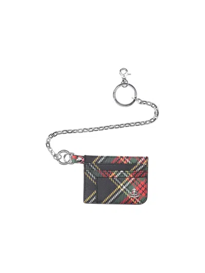 Vivienne Westwood Flat Chain Keyring In Multi