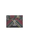 Vivienne Westwood Compact Checkered Wallets Plaid Pattern In Multi