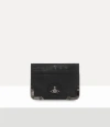 Vivienne Westwood Flat Orb Card Holder Aniline Leather Black-gunmetal One Size Unisex
