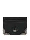 Vivienne Westwood Flat Orb Cardholder In Gray
