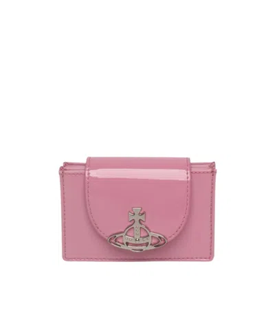 Vivienne Westwood Flip Card Holder In Pink