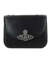 Vivienne Westwood Womens Black Linda Logo-plaque Leather Cross-body Bag In Black