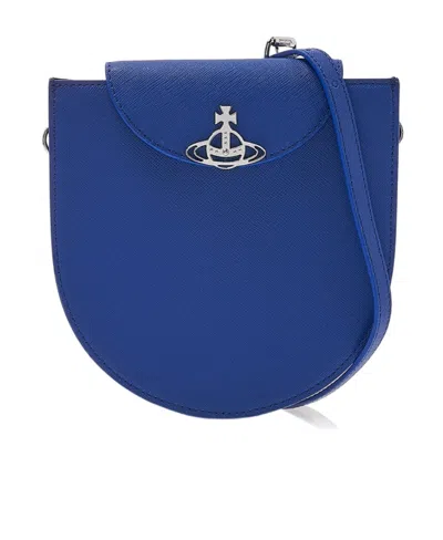 Vivienne Westwood Flip Shoulder Bag In Blue