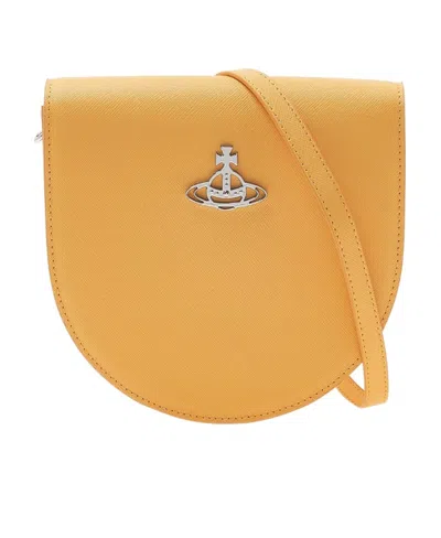Vivienne Westwood Flip Shoulder Bag In Yellow
