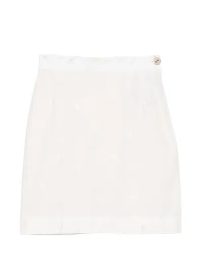 Vivienne Westwood Floral Mini Skirt In White