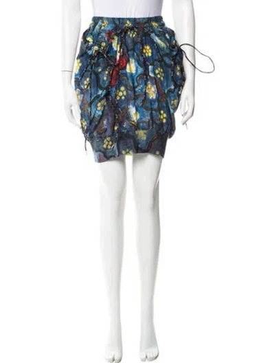 Pre-owned Vivienne Westwood Floral Print Mini Skirt In Multi
