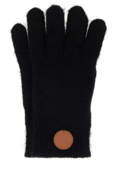 Vivienne Westwood Logo-patch Knit Gloves In Blue