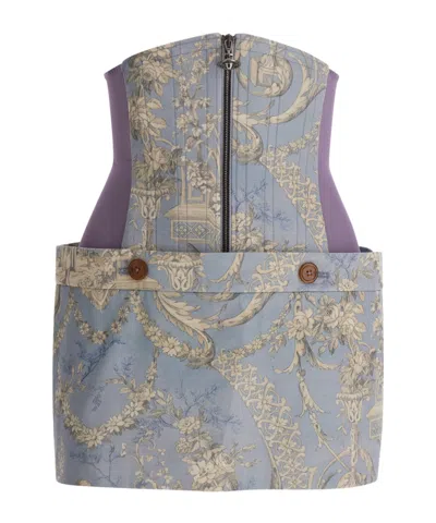 Vivienne Westwood Foam Corset Skirt In Gray