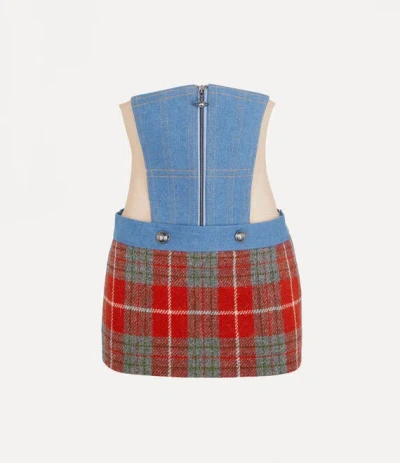 Vivienne Westwood Foam Corset Skirt Wool Red 42 Women
