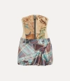 Vivienne Westwood Foam Corset Skirt Wool Multi Tartan Pattern 44 Women