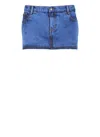 Vivienne Westwood Blue Foam Denim Miniskirt In Blue